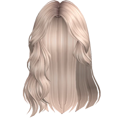 Beach Swept Wavy Hair w/ Shell Charms (Platinum)