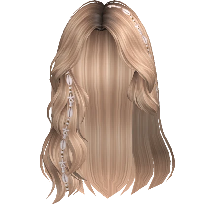 Beach Swept Wavy Hair w/ Shell Charms (Blonde 2)