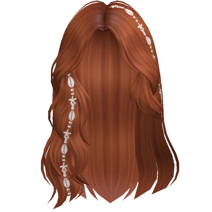 Beach Swept Wavy Hair w/ Shell Charms (ginger)