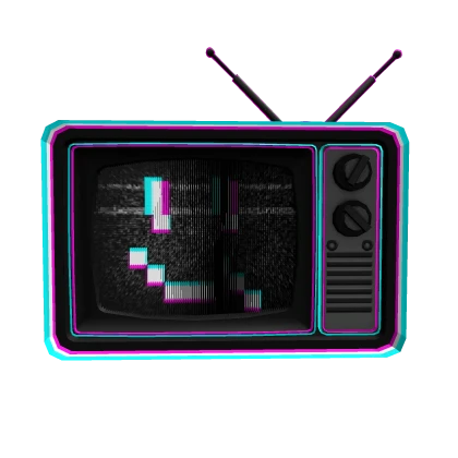 Glitched Animated TV Head