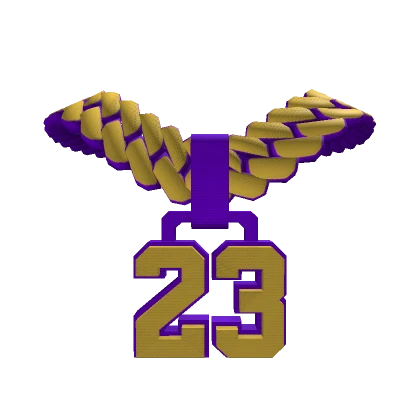 NBA 2.0 Gold Iced Out Chain 23 LeBron James Purple