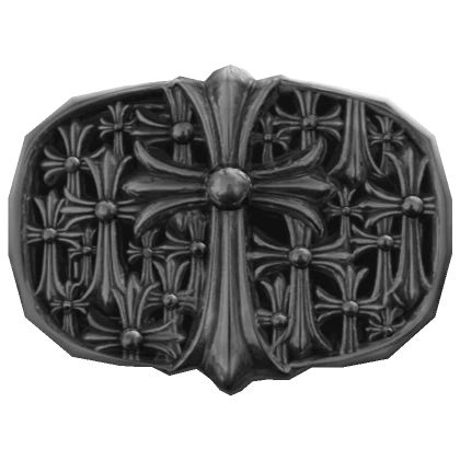 Cemetary Chrome Cross Belt Buckle [3.0]