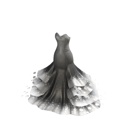 Mermaid Lagoon Dress - White Black