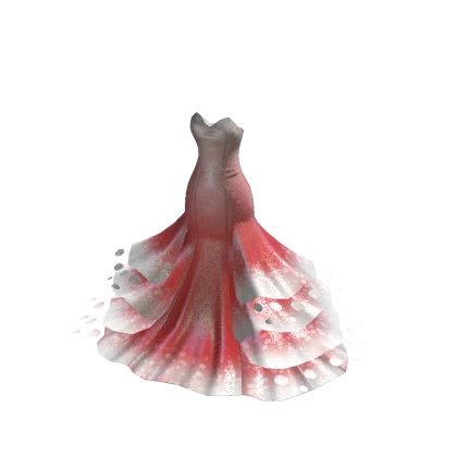 Mermaid Lagoon Dress - White Red