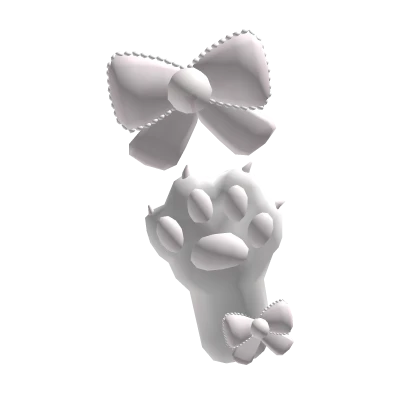 ꒰ ♡ ꒱ soft kawaii paw & bow hairclip