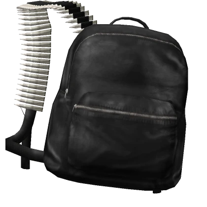 🦇Off-Shoulder Black Vamp Rambo Bullet Backpack🦇