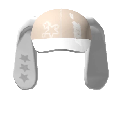 🍀Y2K Beige Star Bunny Cap