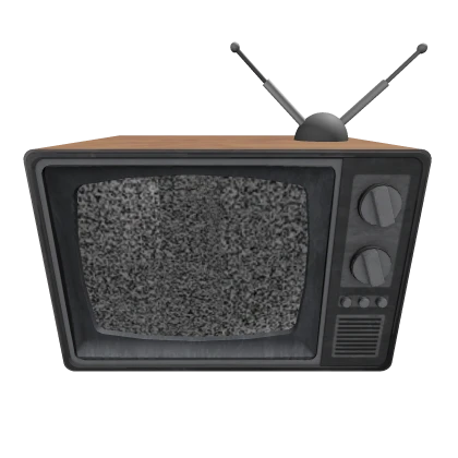 Vintage TV Head Animated Static Noise