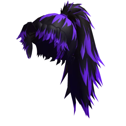 Bright Purple Long Anime Hair