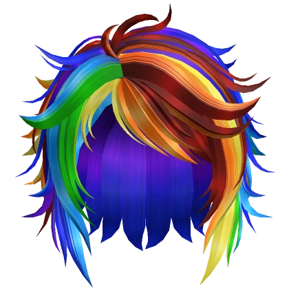 Rainbow Short Spiky Layered  & Messy Scene Hair