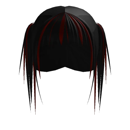 † rockstar emo pigtails black n red