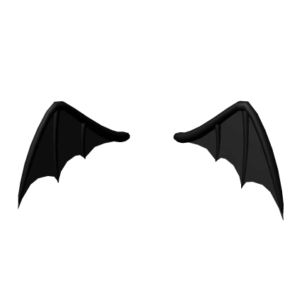 ♡ small black imp wings ♡