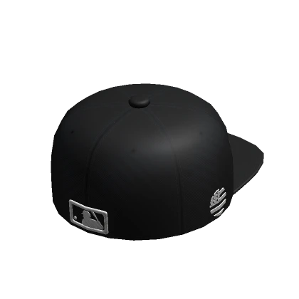 Backward Black LA Baseball Cap