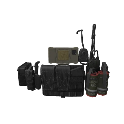 Navy Styled Tactical Pouch Setup Black