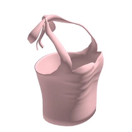Pink Ruched Halter Top
