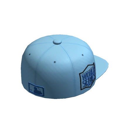 Backward Light Blue LA Baseball Cap