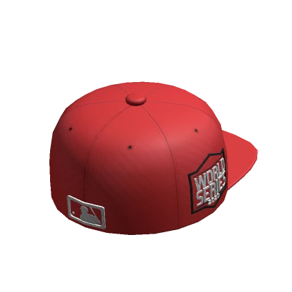 Backward Red LA Baseball Cap