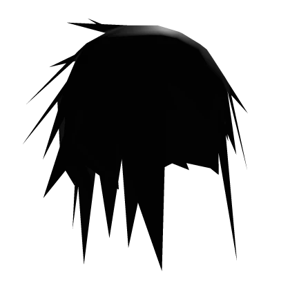 Ratty Low Poly Hair - Black