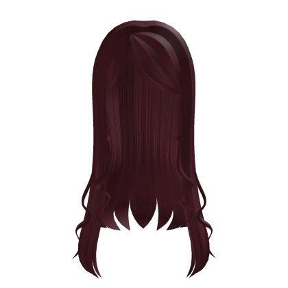 ♡ straight red y2k emo hair ♡