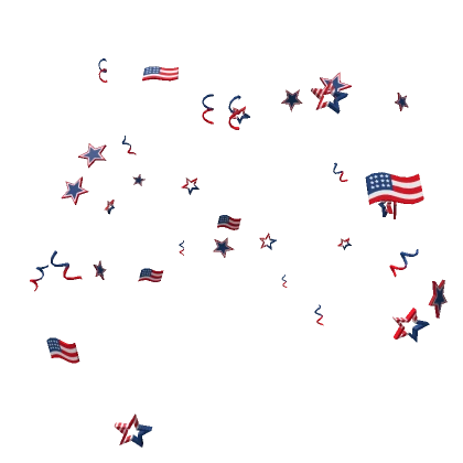 July 4th american confetti