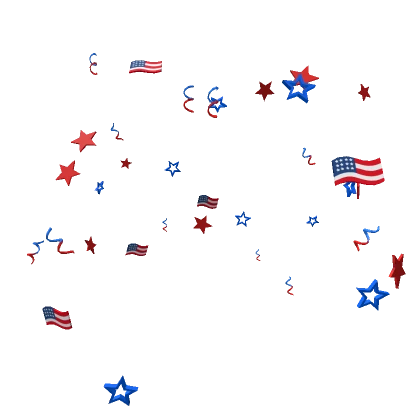 July 4th american confetti