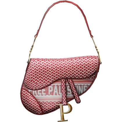 Y2K Vintage Designer Saddle Bag (Keffiyeh)