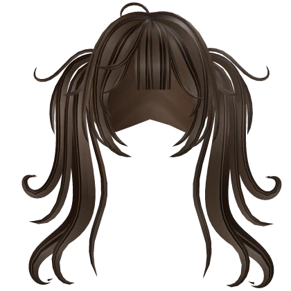 Gyaru hime messy pigtails brown highlights