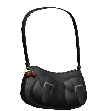 Cherry Mini Purse in Black