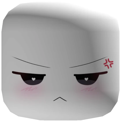 ♡ angry flustered anime face mask chibi