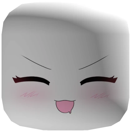 ♡ happy flustered blushing anime face mask chibi