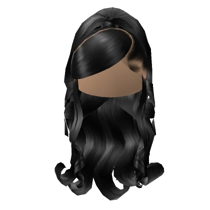 Curly Side Swoop In Black