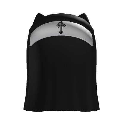 nun gothic kitty headpiece black