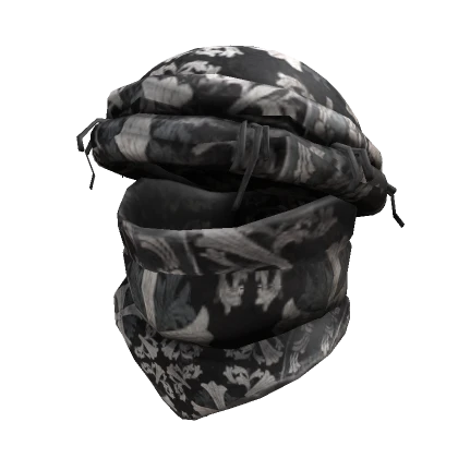 Chrome Keffiyeh Scarf Headwrap