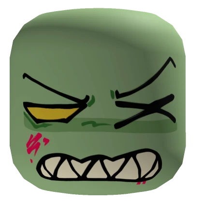 Snarling Zombie Face