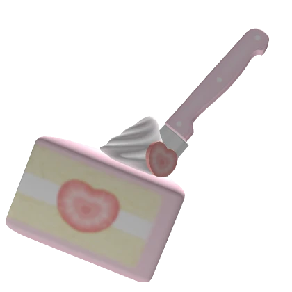 ♡ Strawberry Cake Hat w pink Knife 🔪