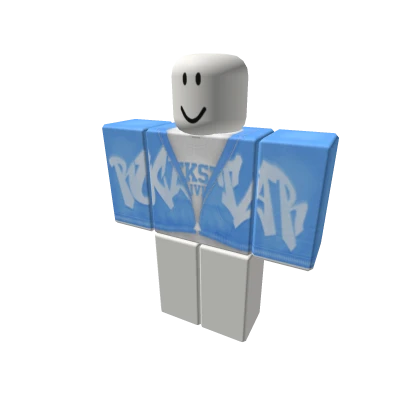 Blue Y2k Rockstar Mindset Hoodie Boys Rogangster