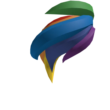 Rainbow Long Hair Tuft Bangs