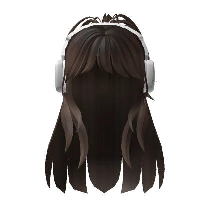 🍀Y2K Ponytail w Headphones (Brown)