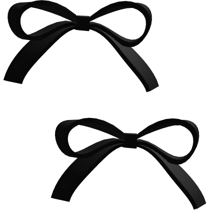 ♡ little black ribbon hairbows