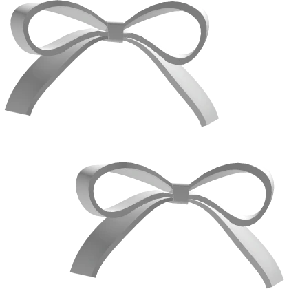 ♡ little white ribbon hairbows