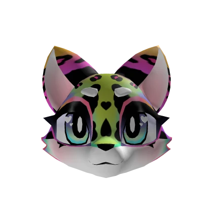Tiedye rainbow Cat leopard Female Kemono