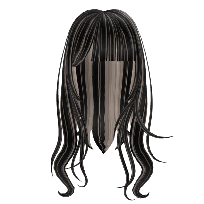 Hime straight wavy curls in black and blonde