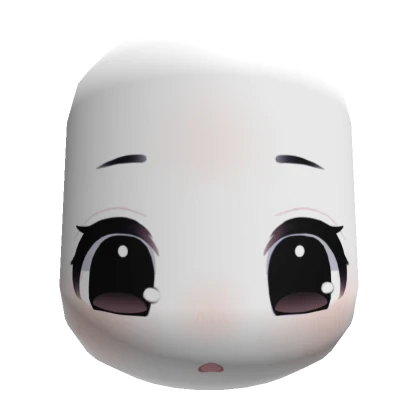 ♡ cutecore chibi soft shy simple face black