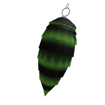 Green & Black Raccoon Tail Keychain