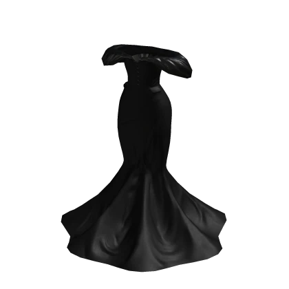 Black Off Shoulder Velvet Dress