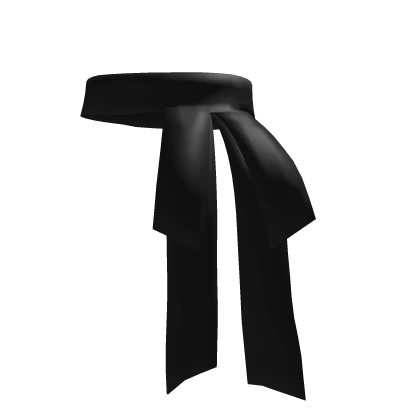 Short skinny black scarf 3.0