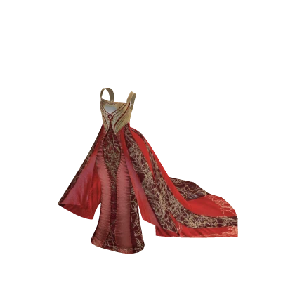 Red and Gold Celestial Gown