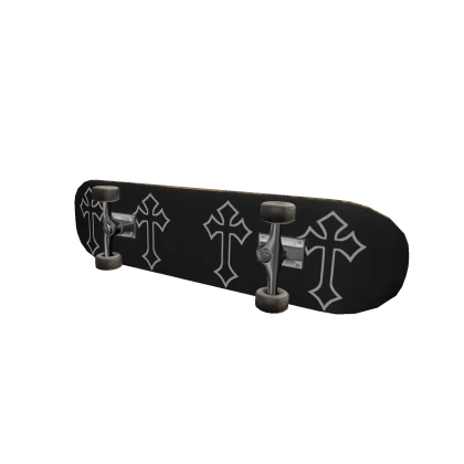 Side Held Crosses Skateboard