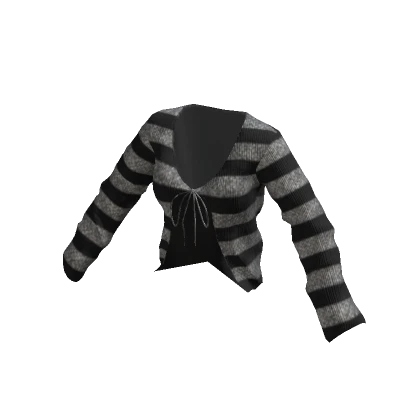 Y2k Top With Stripes Black