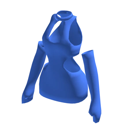 Cut Out Dress Blue